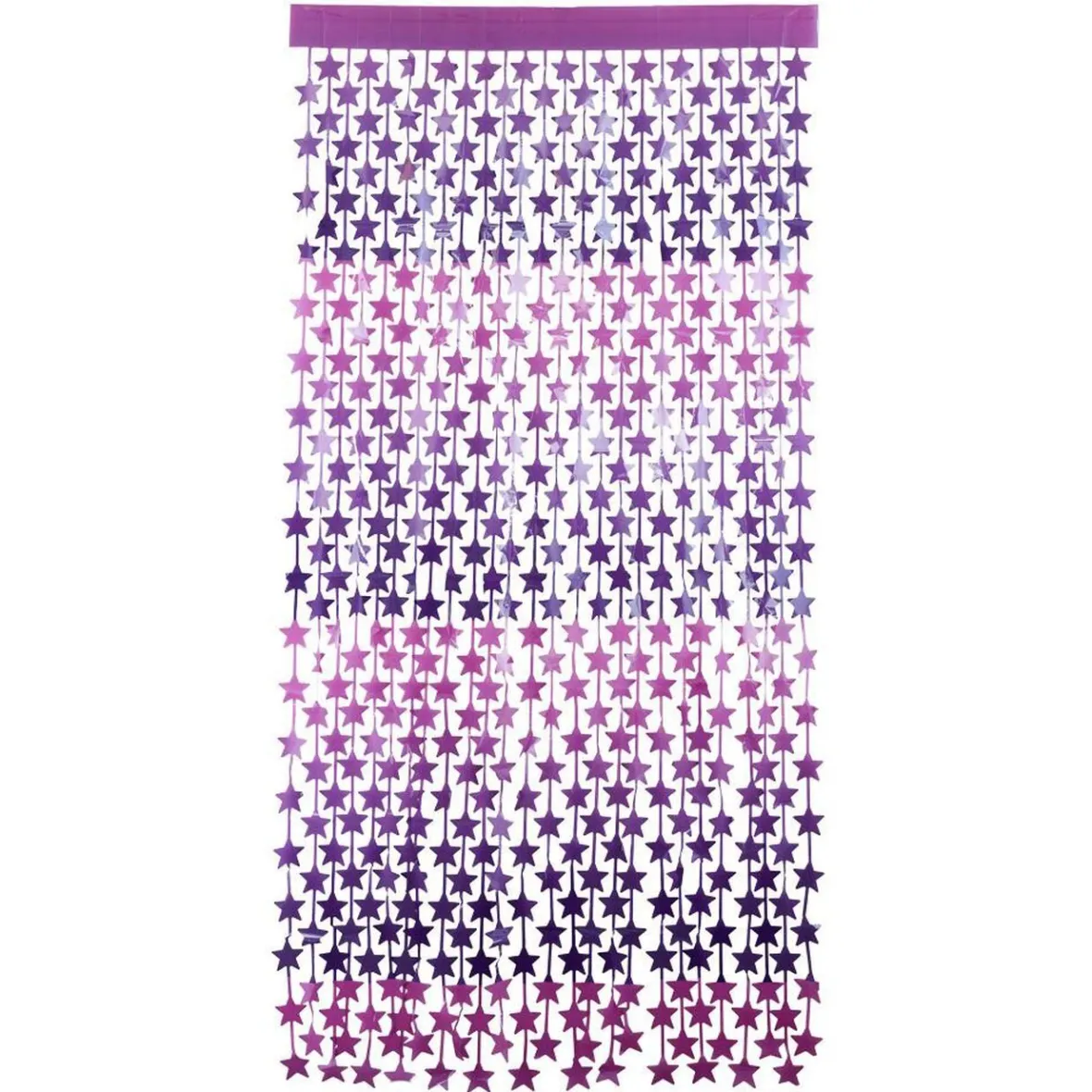 Rideau de porte étoile 200x100cm violet-Gifi Discount