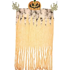 Rideau Halloween tête de citrouille L.160 x H.300 cm-Gifi New