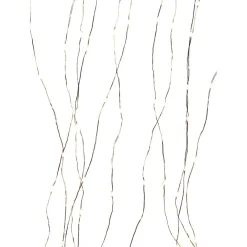 Rideau lumineux 12 descentes 180 micro LED blanc chaud fixe-Gifi