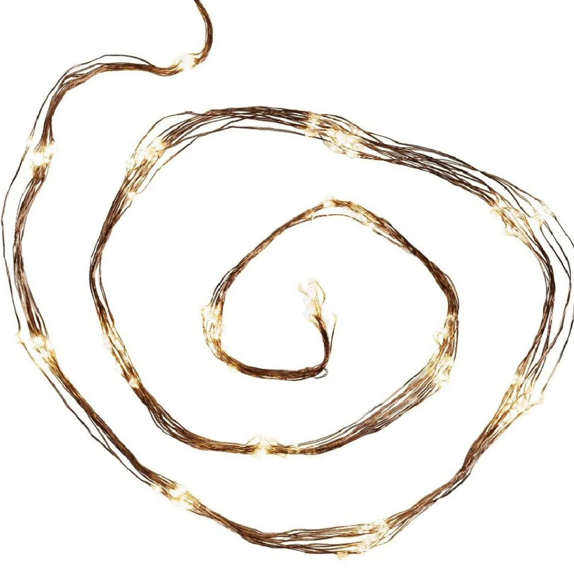 Rideau lumineux 12 descentes 180 micro LED blanc chaud fixe-Gifi