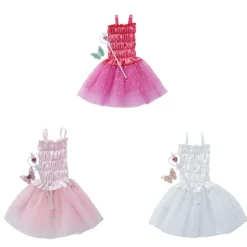 Robe de princesse x3 blanc rose clair et fuchsia-Gifi Online
