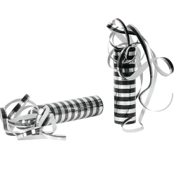 Rouleau de serpentins noir et argenté x 2-Gifi