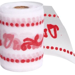 Rouleau de tulle vive les mariés blanc rouge-Gifi Hot