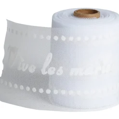 Rouleau de tulle vive les mariés blanc ivoire-Gifi Clearance