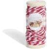 Rouleau fil coton rouge et blanc 15m-Gifi Discount