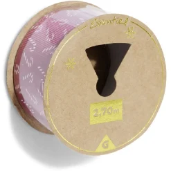 Rouleau ruban imprimé sucre d'orge rouge et blanc 2,7m-Gifi Sale