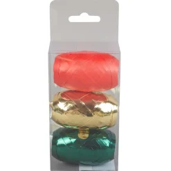 Ruban bolduc doré rouge et vert x3-Gifi Best