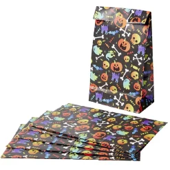 Sac à bonbons Halloween x6 avec sticker-Gifi Discount