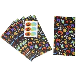Sac à bonbons Halloween x6 avec sticker-Gifi Discount