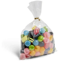 Sac à bonbons pochette transparente x20 avec lien-Gifi Clearance
