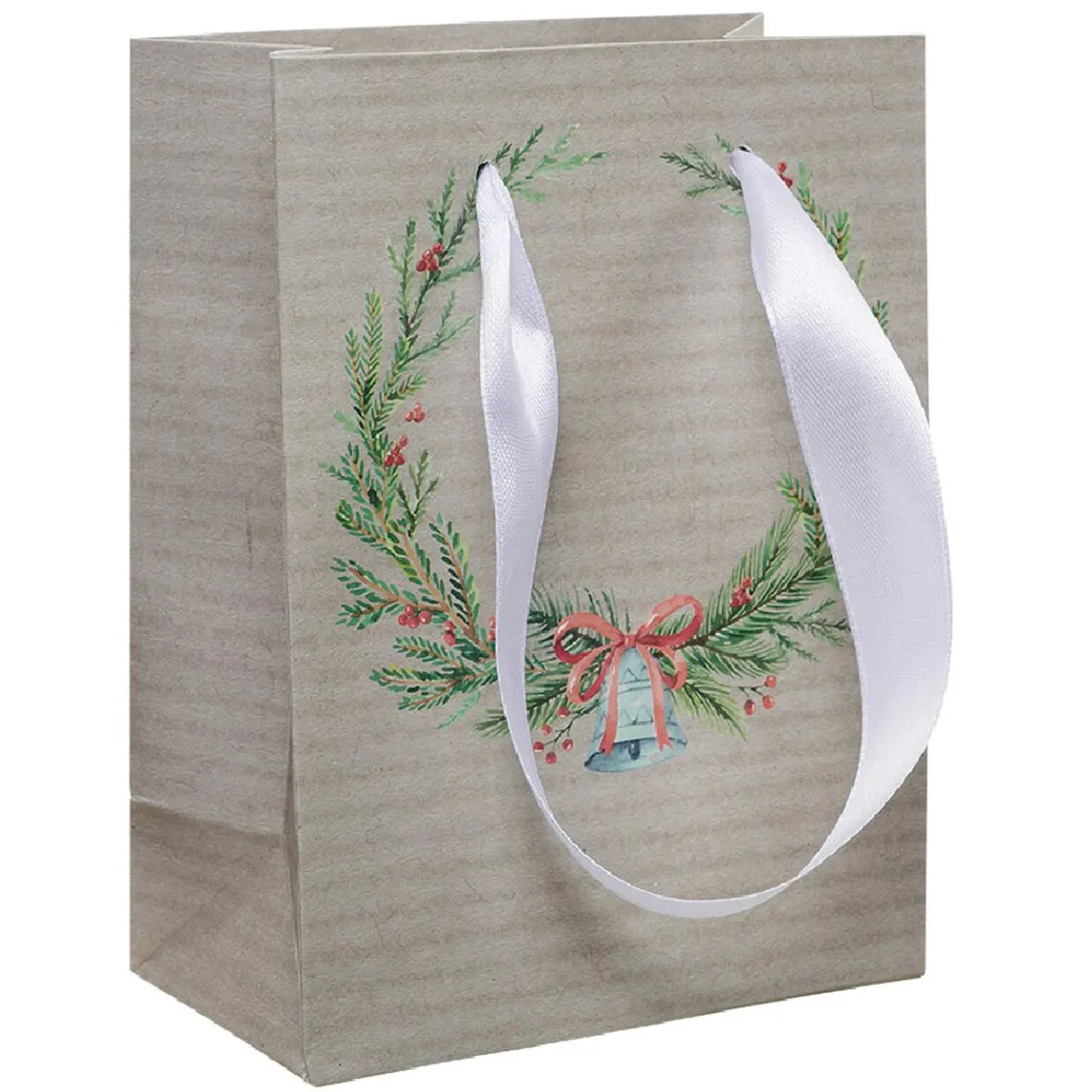 Sac à cadeau petit format thème nature vert, brun ou rouge-Gifi Online