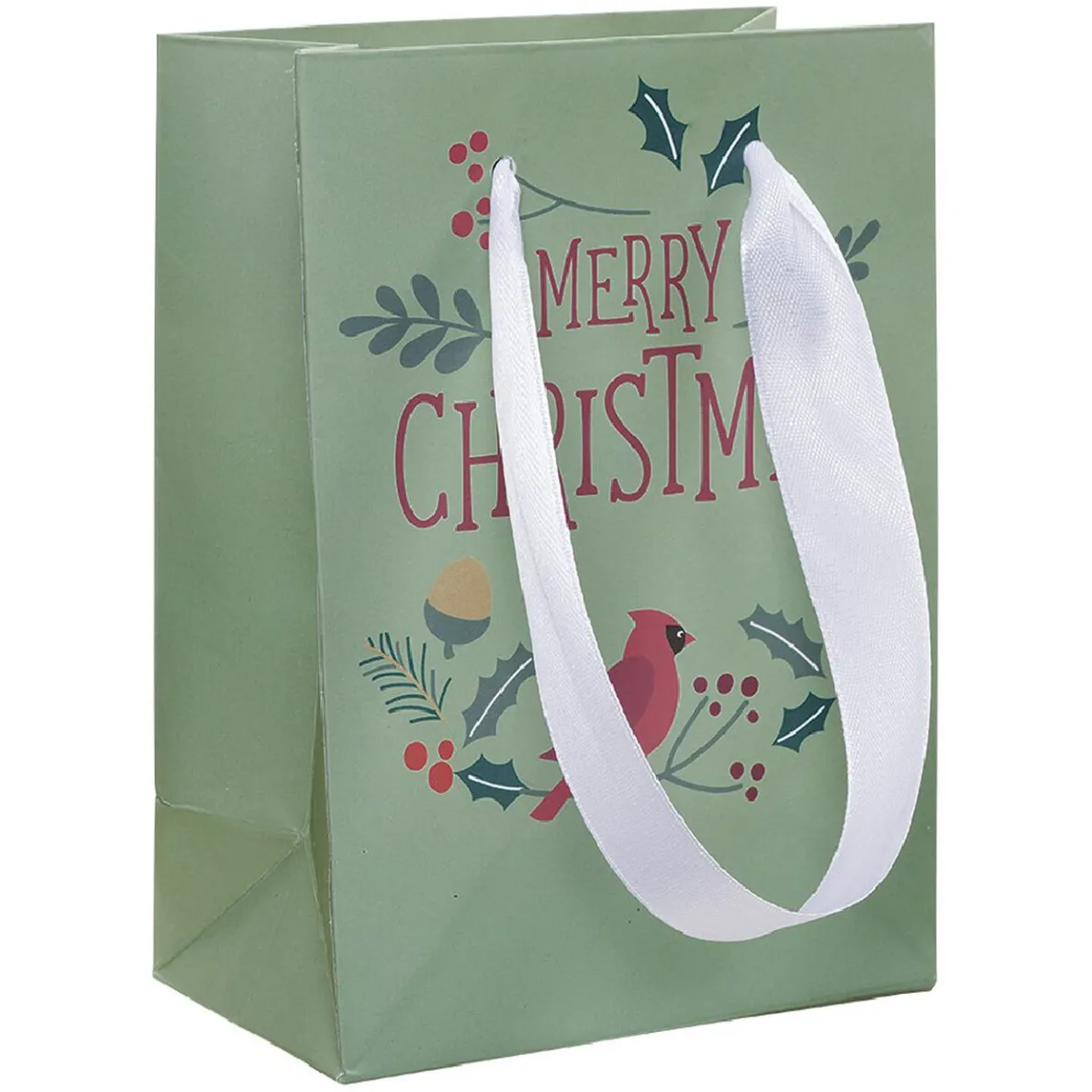 Sac à cadeau petit format thème nature vert, brun ou rouge-Gifi Online