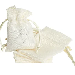 Sac à dragées en jute ivoire x6-Gifi Hot