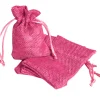 Sac à dragées en jute rose fuchsia x6-Gifi Sale