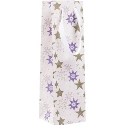 Sac cadeau à bouteille imprimé Noël doré-Gifi Outlet