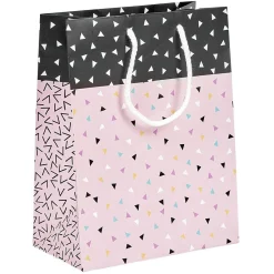 Sac cadeau à pois noirs et roses-Gifi