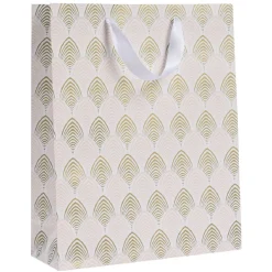 Sac cadeau de Noël doré taille M-Gifi New