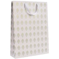 Sac cadeau de Noël doré taille L-Gifi Discount