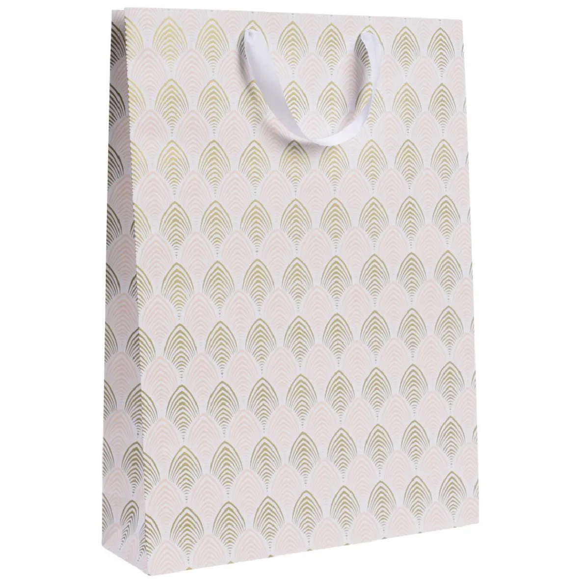 Sac cadeau de Noël doré taille L-Gifi Discount