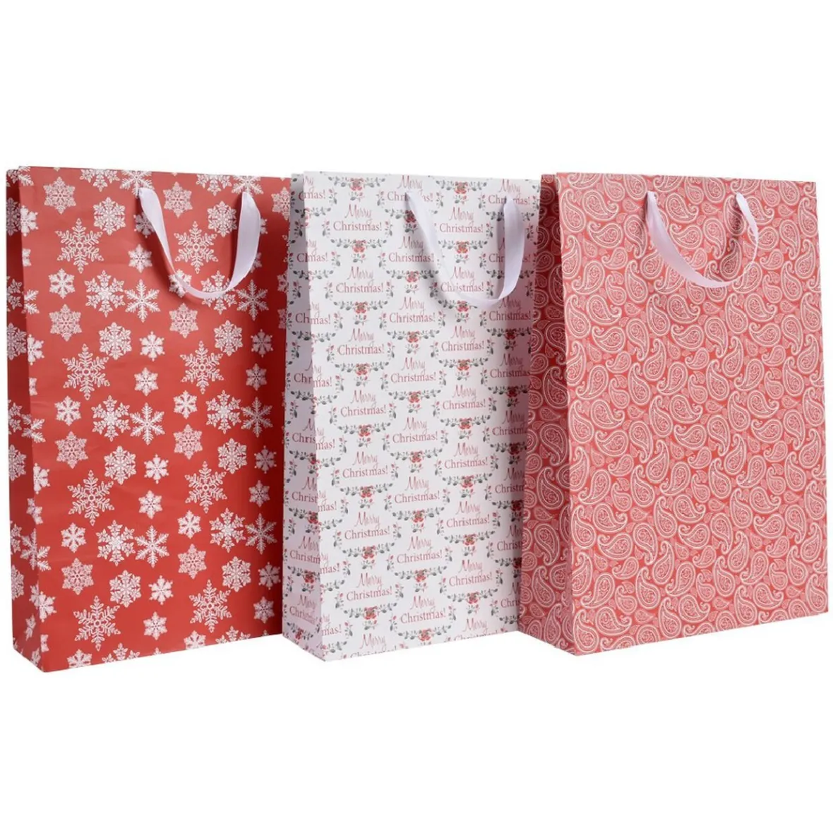 Sac cadeau de Noël motif traditionnel taille L-Gifi Hot