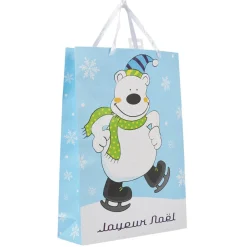 Sac cadeau enfant Joyeux Noël motif ours grand modèle-Gifi Online