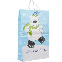 Sac cadeau enfant Joyeux Noël motif ours très grand modèle-Gifi Online