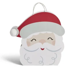 Sac cadeau fantaisie forme tête de père Noël 27xH29cm-Gifi Outlet