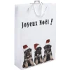 Sac cadeau Joyeux Noël motif chiots grand modèle-Gifi