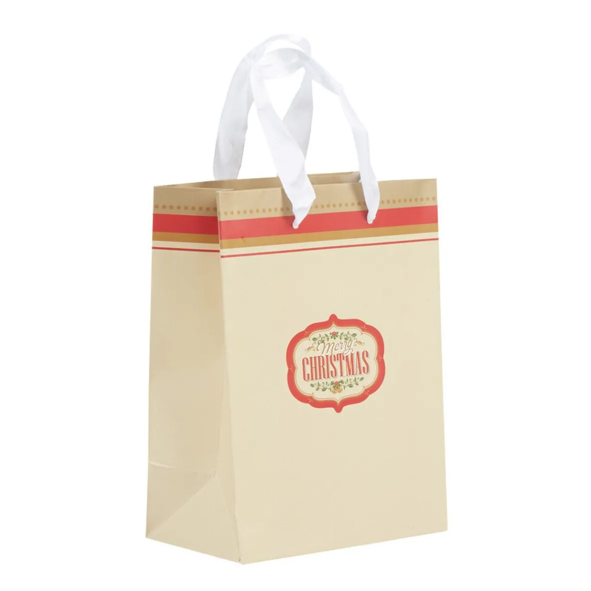 Sac cadeau Merry Christmas petit modèle-Gifi Outlet