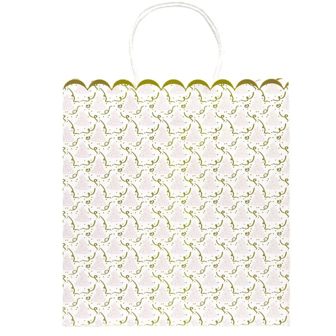 Sac cadeau motifs dorés 26x41cm-Gifi Hot