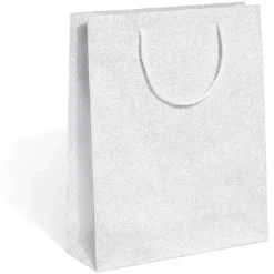 Sac cadeau Noël argenté ou bleu - Taille M-Gifi