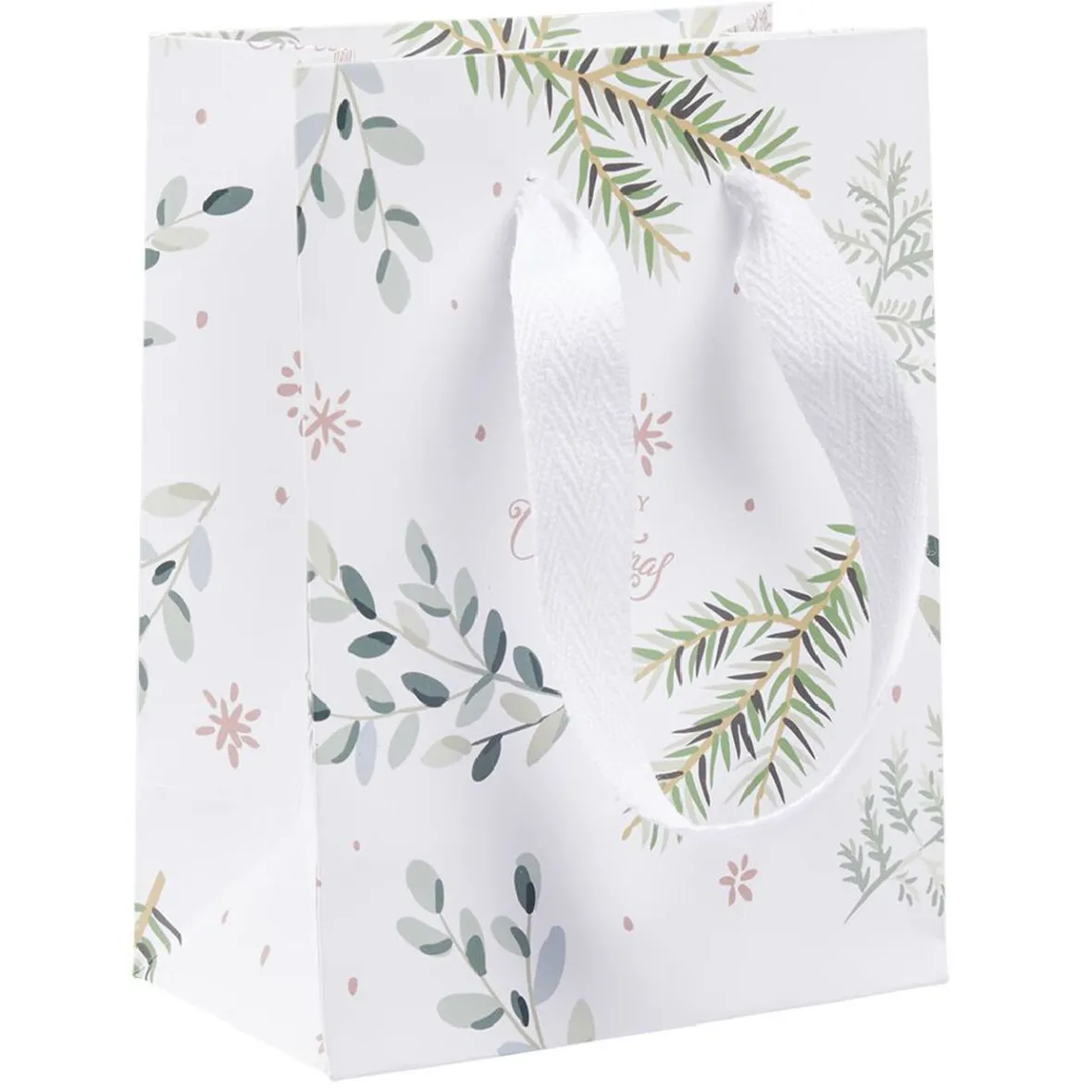 Sac cadeau Noël design jardin d'hiver L10,8x14,6 cm-Gifi Hot