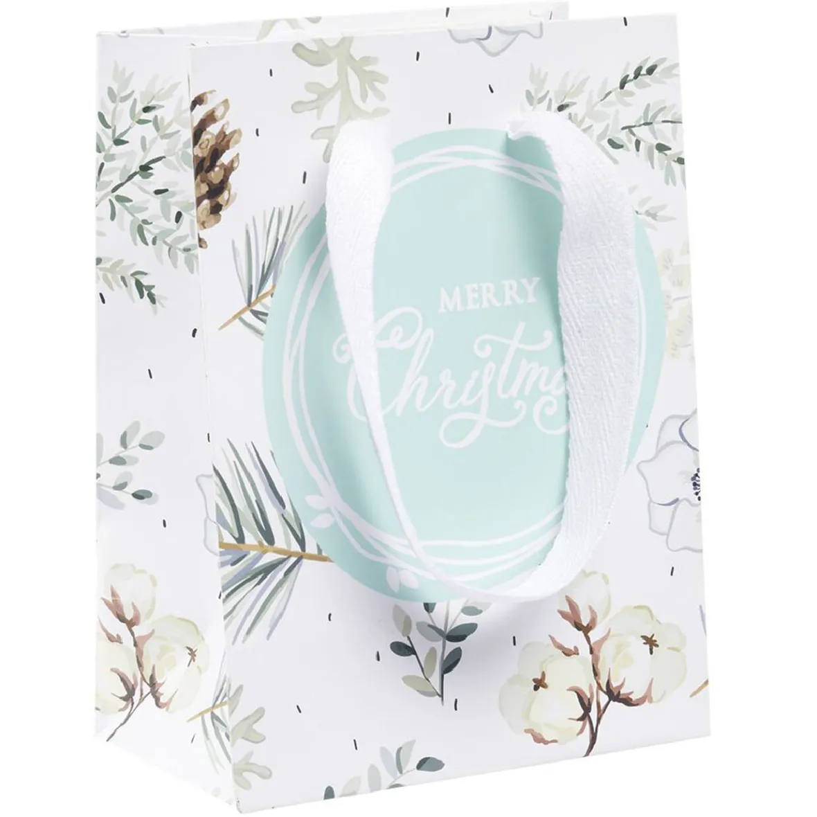 Sac cadeau Noël design jardin d'hiver L10,8x14,6 cm-Gifi Hot