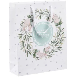 Sac cadeau Noël design jardin d'hiver L26x32 cm-Gifi New