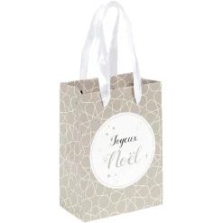 Sac cadeau Noël doré L33X10X9 cm-Gifi Best