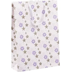 Sac cadeau Noël imprimé doré L33x46 cm-Gifi