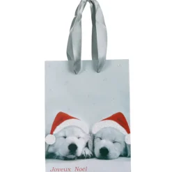 Sac cadeau Noël motif chiots-Gifi Outlet