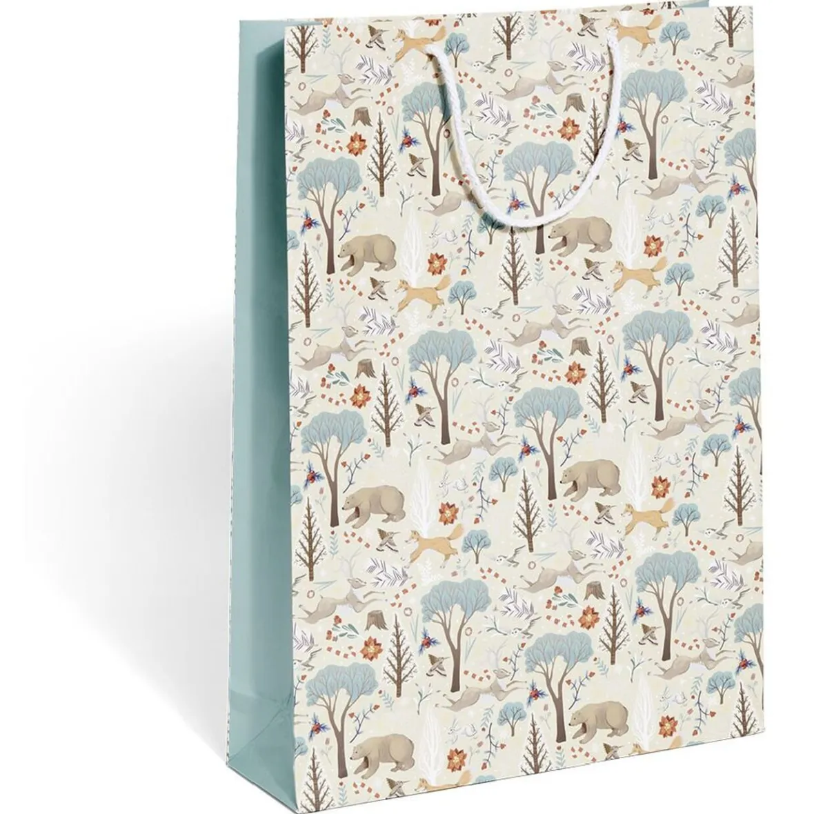 Sac cadeau Noël motif nature - Taille L-Gifi Best