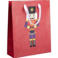 Sac cadeau Noël motif traditionnel Taille M L26xH32cm-Gifi Sale