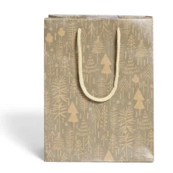 Sac cadeau Noël papier recyclé imprimé 17,5x10xH23cm - 2 modèles-Gifi Sale