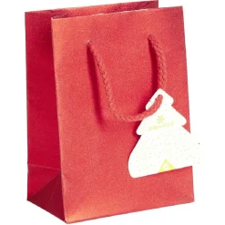 Sac cadeau Noël rouge ou vert à motifs -Taille S-Gifi Online