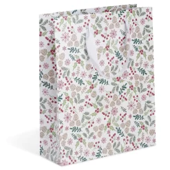 Sac cadeau Noël taille M motif traditionnel-Gifi