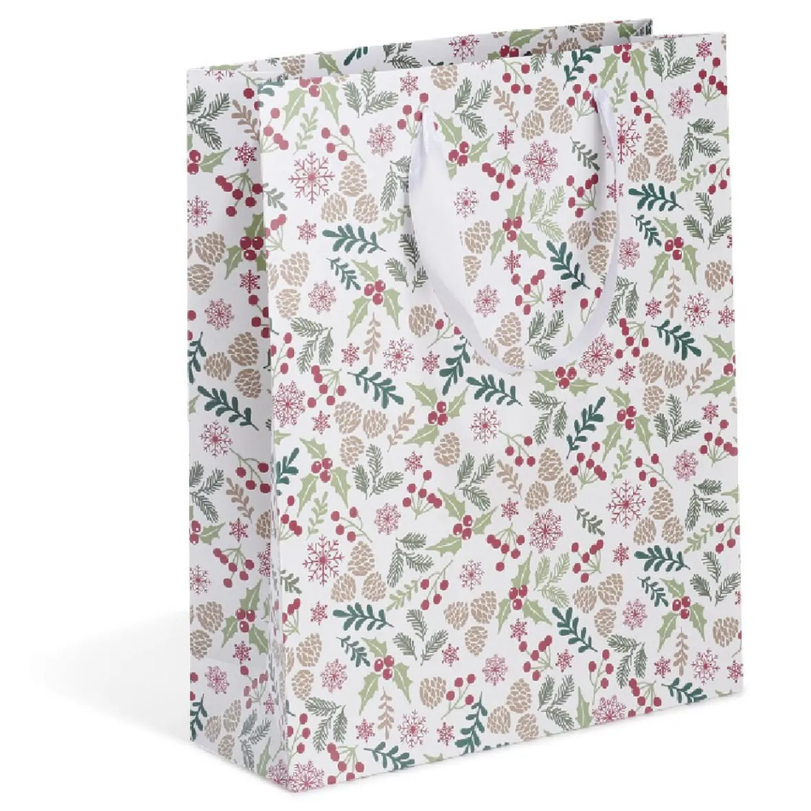 Sac cadeau Noël taille M motif traditionnel-Gifi