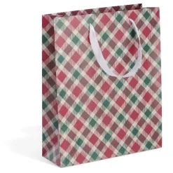 Sac cadeau Noël taille M motif traditionnel-Gifi