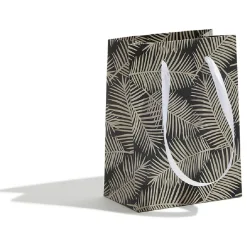 Sac cadeau petit format motif feuillage-Gifi