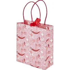 Sac cadeau Saint Valentin motif piment inscription Hot rose et rouge-Gifi Hot