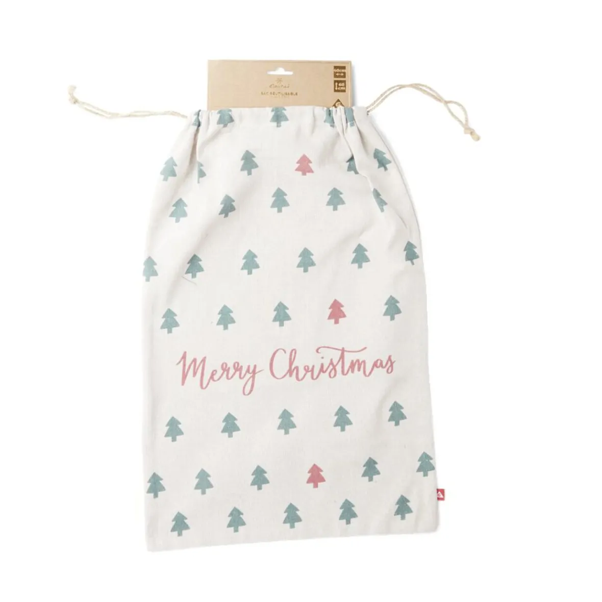 Sac cadeau tissu réutilisable 40x60cm - 3 modèles-Gifi Outlet