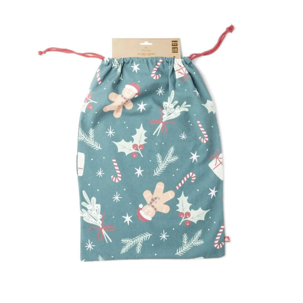 Sac cadeau tissu réutilisable 40x60cm - 3 modèles-Gifi Outlet