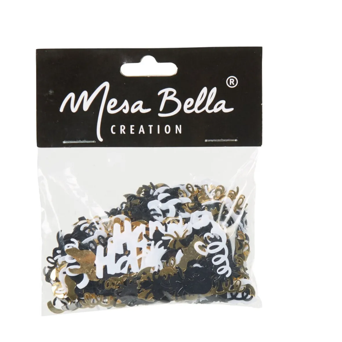 Sachet de décoration de table Halloween noir or blanc-Gifi New