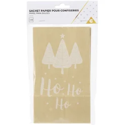 Sachet en papier pour confiserie de Noël x10-Gifi Hot